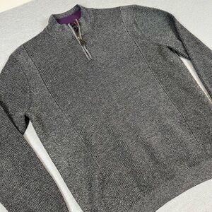 Ted Baker Charcoal Zip-Up Sweater